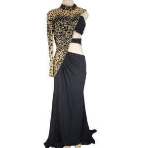 Sherri Hill women's black and nude long dress size 12